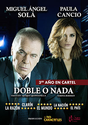 Miguel Ángel Solá protagoniza "Doble o nada". Foto: Teatros Luchana
