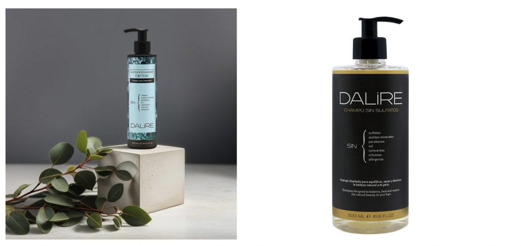 Gama de productos de Dalire para el pelo graso.  Foto. Le Clan Esthétique 