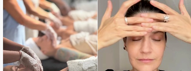 Masaje facial. Foto: Instagram Eli Heros